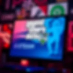 GTA 5 logo displayed on a computer screen showing options for playing without installation