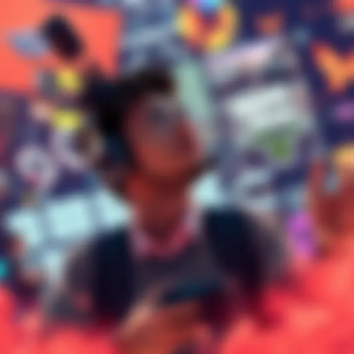 A gamer eagerly anticipating the launch of GTA 6, surrounded by graphics of advanced gameplay and visuals, symbolizing high performance in gaming.