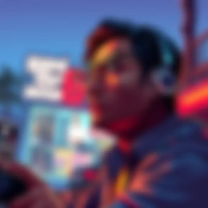 GTA 6 Console Launch A gamer contemplating switching from PC to console gaming with GTA 6 in the background.