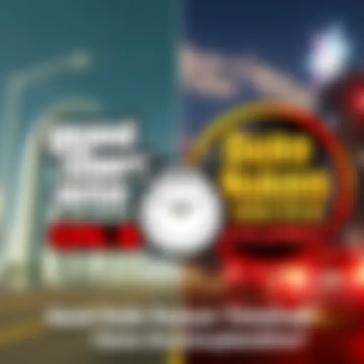 GTA6 and Duke Nukem Forever Comparison Side-by-side visuals of GTA6 and Duke Nukem Forever logos with a clock indicating time spent on development