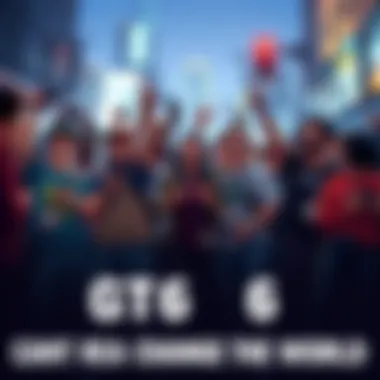 Fans excited for GTA6 Group of gamers eagerly discussing the hype around GTA6 and its potential impact on the world