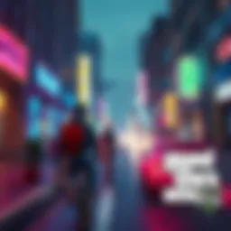 GTA 6 Gameplay Video A scene from a new GTA 6 gameplay video showing vibrant city streets and characters in action.