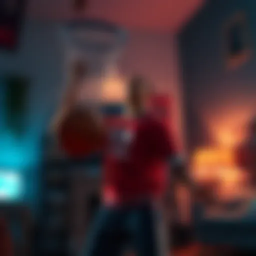 GTA 6 Co-Protagonist Jason at Home Co-protagonist Jason playing basketball at home in GTA 6, showcasing a realistic environment and contextual features.