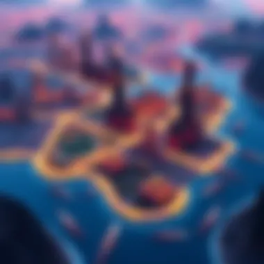 GTA 6 Map and Features Illustration of the new GTA 6 map showcasing five counties with vibrant city areas and action scenes