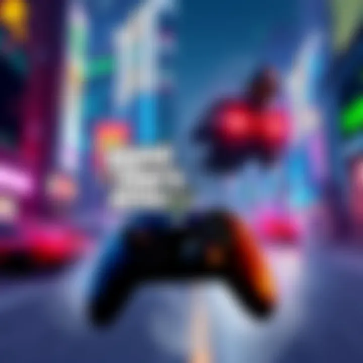 Graphic showing Grand Theft Auto 6 gameplay on an Xbox Series S, highlighting visual elements and console features.