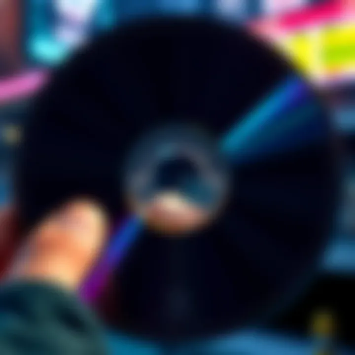 A person's finger fitting through a hole in a GTA V disc, showcasing the unusual defect.