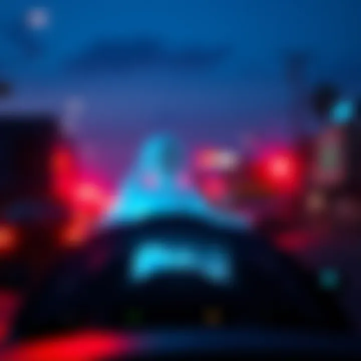 GTA V DLSS Ghosting Issue Player experiencing ghosting effects while driving at night in GTA V, highlighting shadow and antenna problems