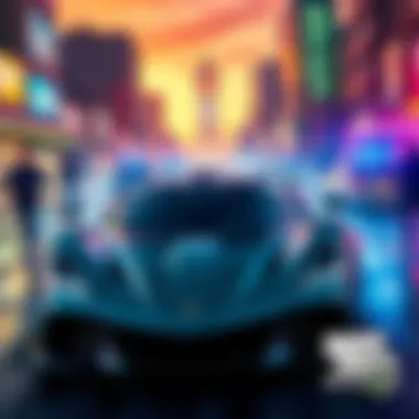 GTA VI Hypercar Theft A character stealing a Truffade Thrax hypercar in Vice City with police in pursuit.