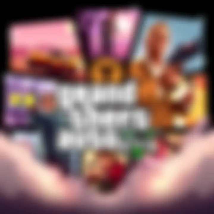 Grand Theft Auto VI Game Logo Grand Theft Auto VI logo with game elements representing action and excitement