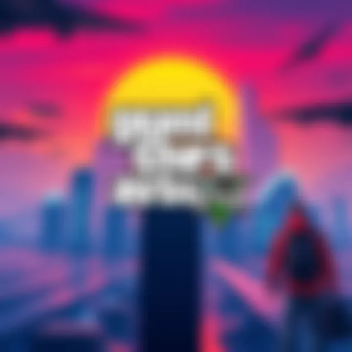 A graphic showing the logo of GTA VI with a futuristic cityscape in the background, hinting at the 2027 PC release.