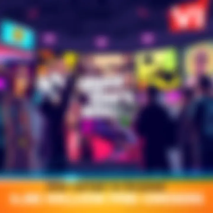 Fans celebrating and discussing GTA VI pre-orders with game posters and merchandise in the background