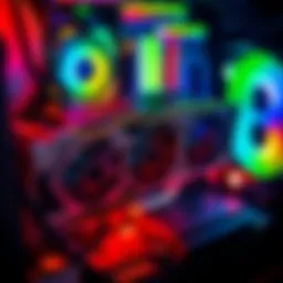 A close-up of a GTX 1080 Ti graphics card installed in a gaming PC setup, showing high-performance components for gaming.