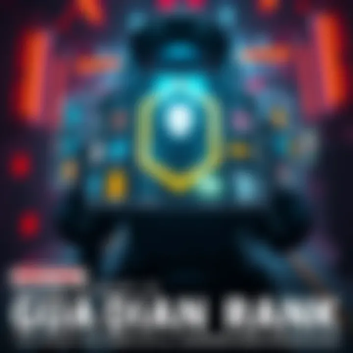 Player exploring the Guardian rank system with icons representing features and levels