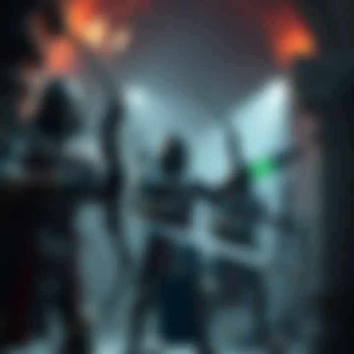 Guardians equipped with Bows, Glaives, and Swords prepare for battle in a medieval-style dungeon environment.