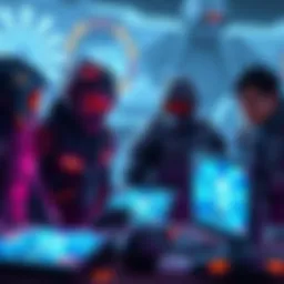 Group of Guardians looking at screens, discussing the potential last TWAB update with mixed emotions