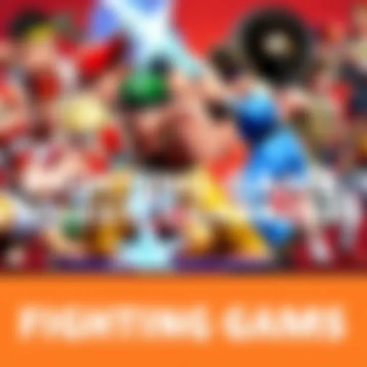 A collage of popular guest characters from various gaming franchises like Street Fighter, Tekken, and Mortal Kombat, showing their crossover potential in a fighting game setting.