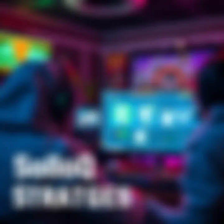 A gamer analyzing strategies to beat opponents in a SoloQ match on a computer screen.