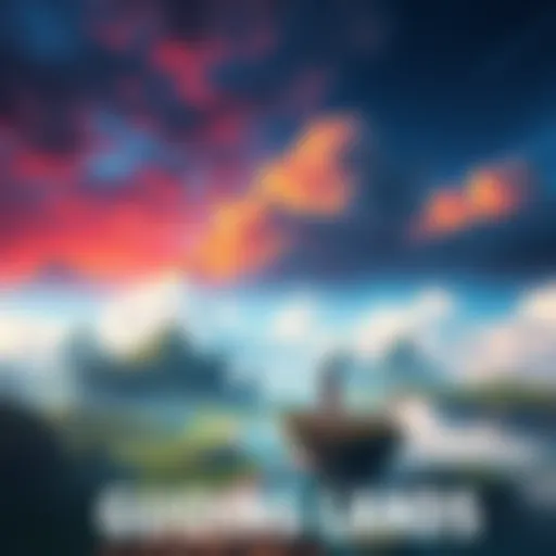 Art depicting the Guiding Lands resembling the Island of the Five in Monster Hunter, showcasing lush landscapes and vibrant colors.