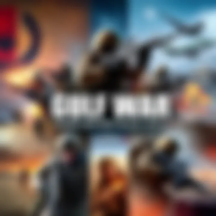 Collage of various Gulf War-themed video games featuring military action and historical settings