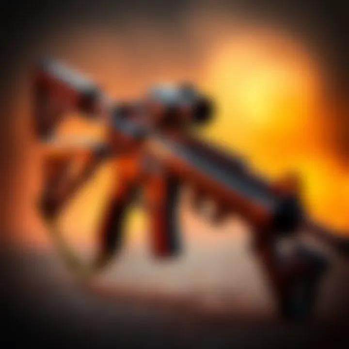 M416 and SLR rifle showcased together for gaming strategy