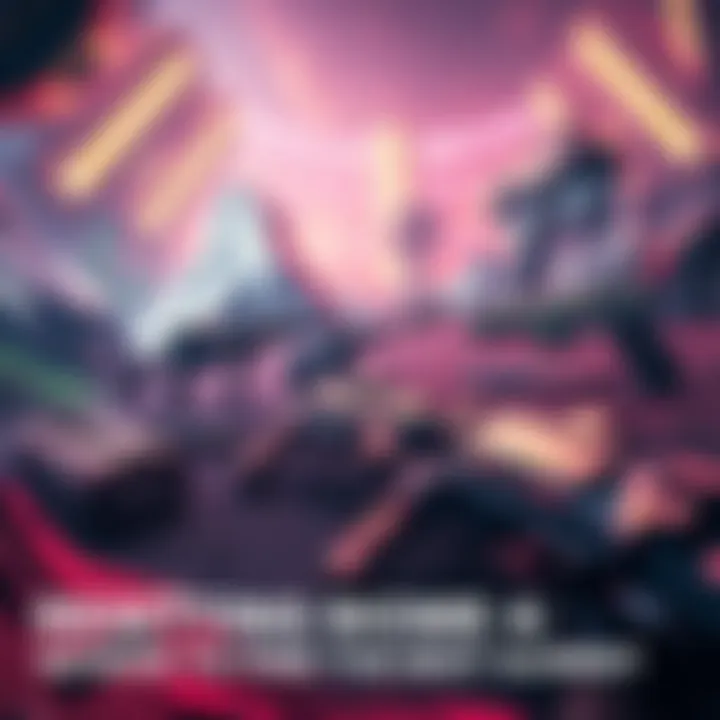 A character searching for weapons in a futuristic environment with different biomes visible