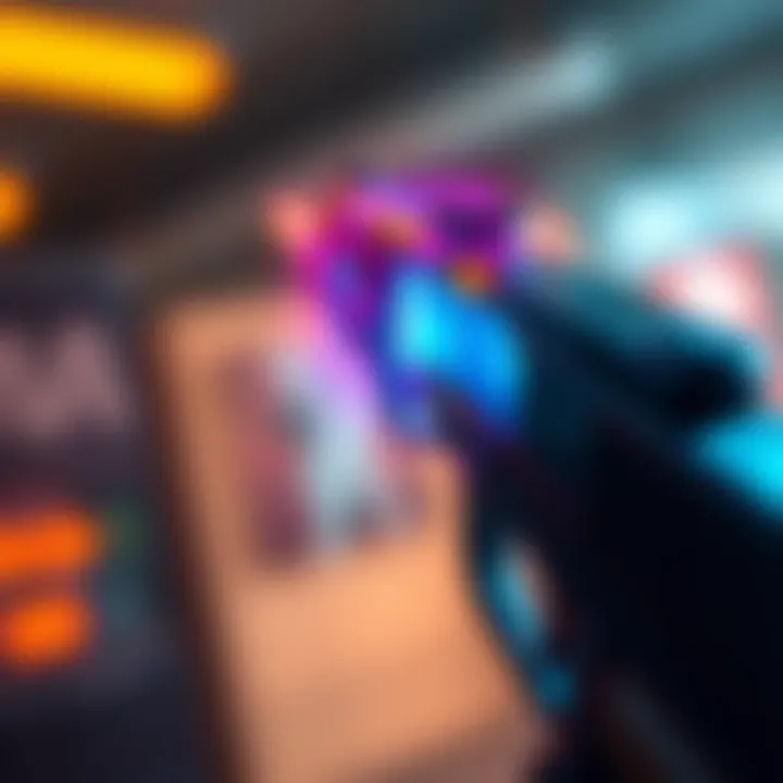 A close-up of a gun with visual effects showing a hard arc, symbolizing gameplay challenges after upgrades
