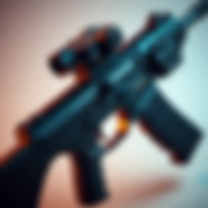 Gun with Best Attachments Detailed view of a gun showcasing various attachments for enhanced performance