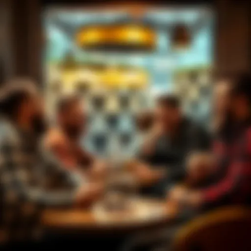 A group of men sitting in a coffee shop engaged in lively conversation, sharing ideas and laughter.