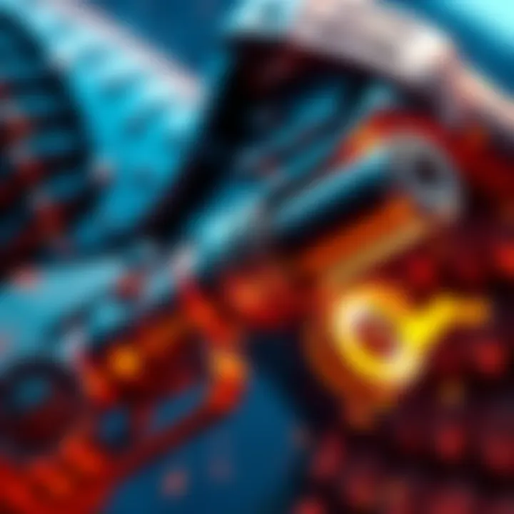 A close-up of Gyrfalcons gear showcasing Volatile rounds in action, demonstrating the impact of Grenade, Melee, and Class stats on damage.