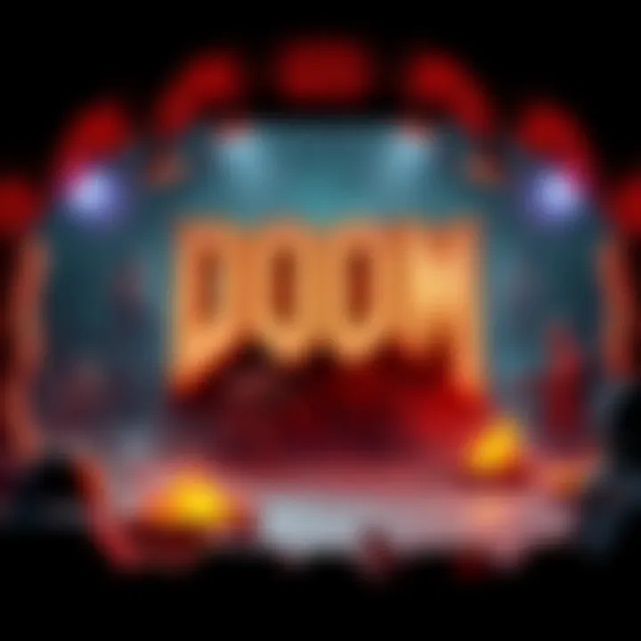 GZDoom Remake of Doom RPG A visual representation of a GZDoom remake featuring elements from the Doom RPG game, highlighting iconic characters and settings in a retro gaming style.