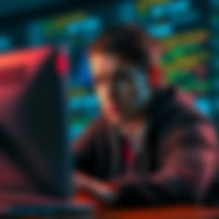 Hacked Account Concern Person looking worried while checking their computer for account recovery options after a hack