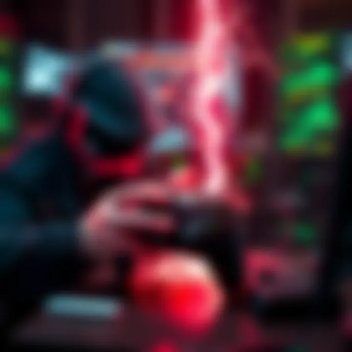 A hacker demonstrating the voltage glitch method on an Xbox One console, showing the exploitation of its security.