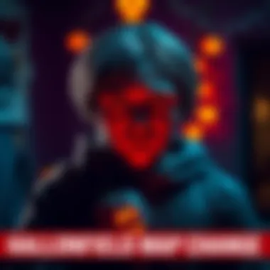 Haddonfield Map Changes A Halloween fan showing sadness over changes to the Haddonfield map with a dark background and Halloween decorations.