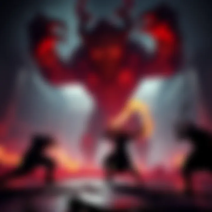 A dramatic scene depicting the Hades boss encounter, showcasing the intense battle atmosphere with Kratos fighting against Hades in an ancient setting.