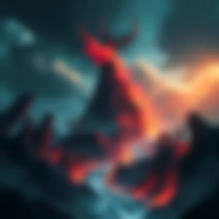 An artistic representation of Hades in the God of War series, showing it as a physical realm connected to Earth, with dark landscapes and mythical elements.