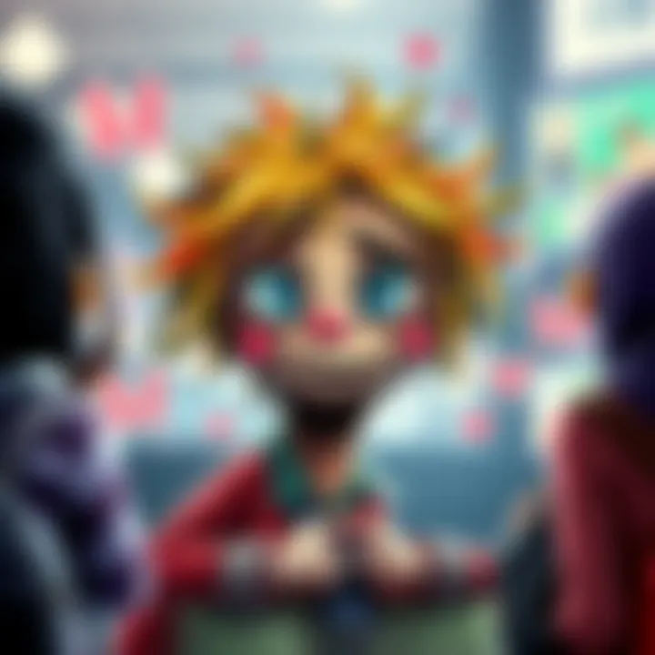 A colorful hag doodle with playful features, created during a boring wait, showcasing its imaginative design.