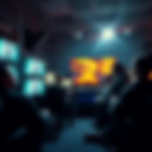 A group of Half-Life fans in a gaming room looking at screens, displaying expressions of hope and despair as they discuss the future of Half-Life 3.