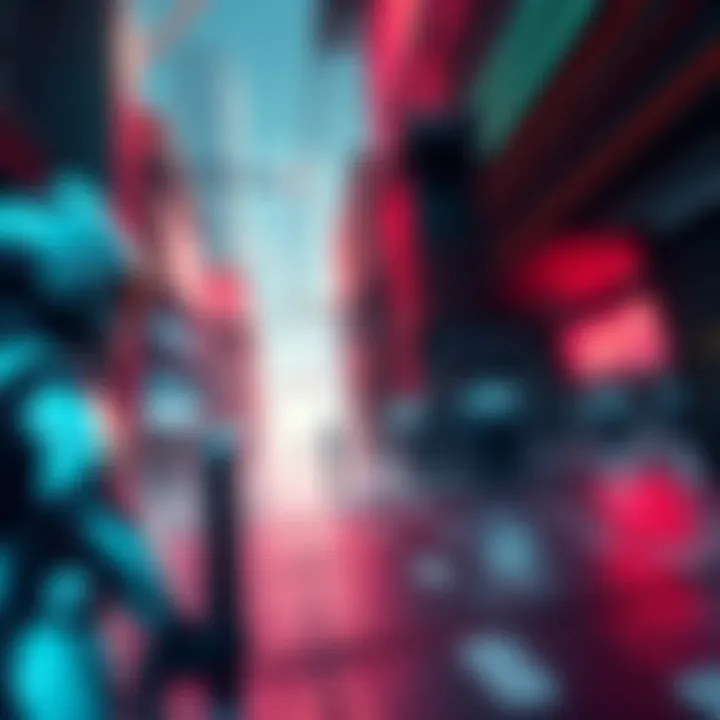 Half Life Spin-off Concept Concept art showing a futuristic urban environment with advanced physics mechanics, featuring a character wielding a gravity gun and interacting with dynamic enemy factions.