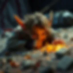 Halfling Character Rerolling A halfling character lying on the ground, attempting to reroll a saving throw while unconscious