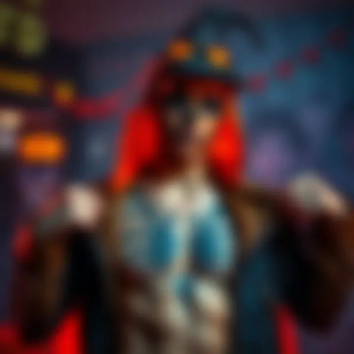 Person showing off their Halloween costume featuring a unique tattoo