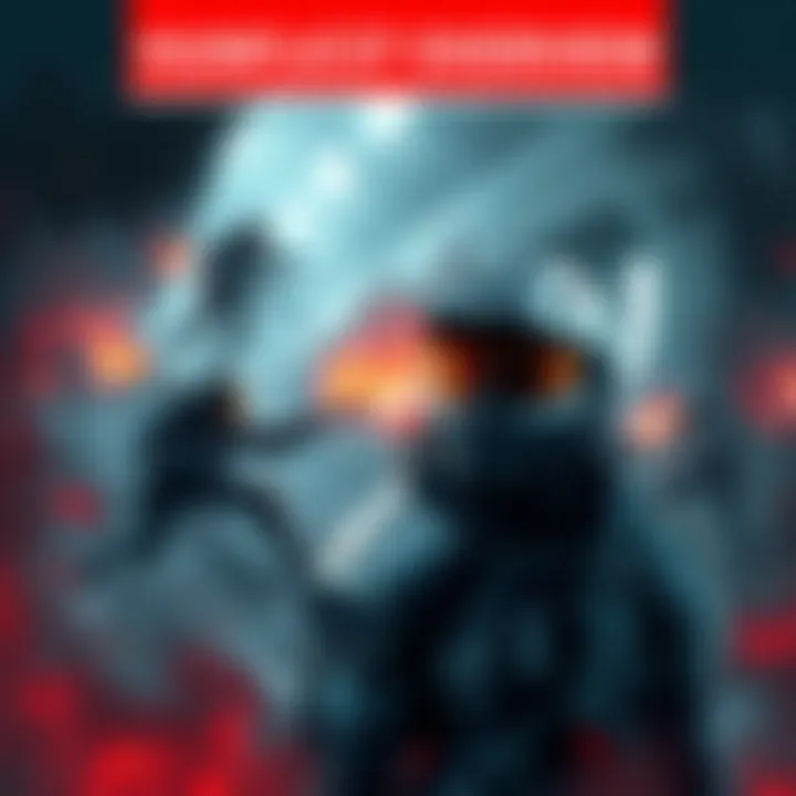 A depiction of a battle scene between Insurrectionists and UNSC forces in a sci-fi setting, showcasing the complexities of war in the Halo universe.
