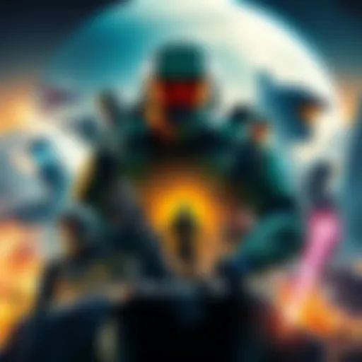 A promotional image featuring iconic Halo characters and spaceships, hinting at a new film or TV adaptation.