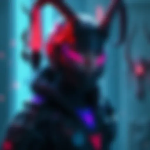 A digital art piece showing a character inspired by Halo's Librarian, with elements symbolizing genetic manipulation and desire in a fantasy setting.