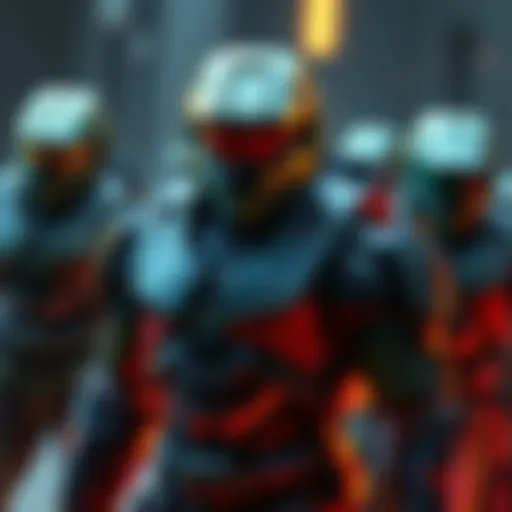 A Spartan in Halo 3 wearing different armor pieces, showcasing the various styles and designs available in the game.