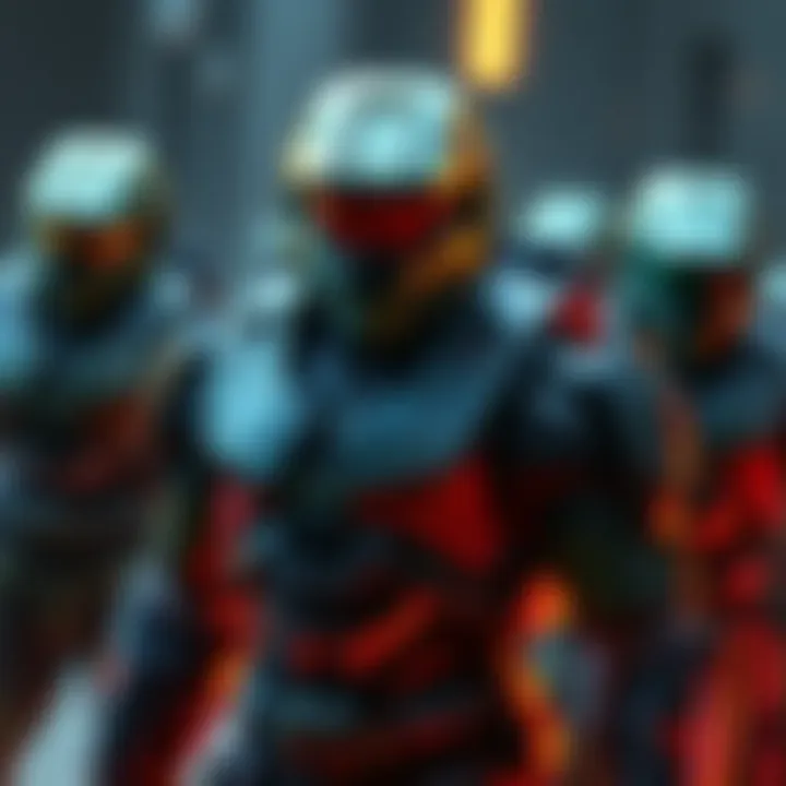A Spartan in Halo 3 wearing different armor pieces, showcasing the various styles and designs available in the game.