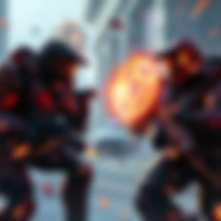 Players engage in a fast-paced multiplayer match in Halo 4 with vibrant graphics and intense action.