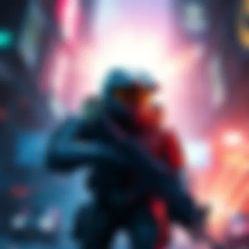 A player engaged in action with Halo 4 Operator, showcasing exciting gameplay and vibrant graphics.