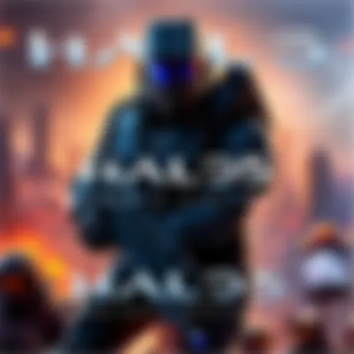 Cover art featuring the main character from Halo 5 in an action pose with a futuristic battlefield in the background