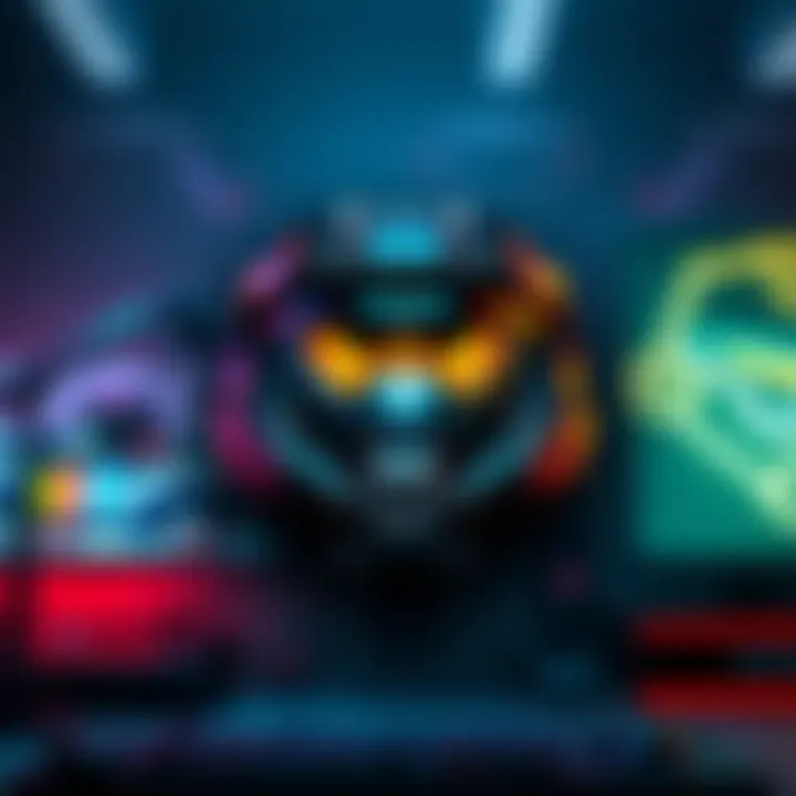 A digital artwork showing the Halo 5 logo with a PC gaming setup in the background, celebrating the potential launch on PC.