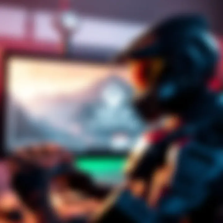 A person playing HALO 5 on a PC with an Xbox Ultimate Pass logo on the screen.